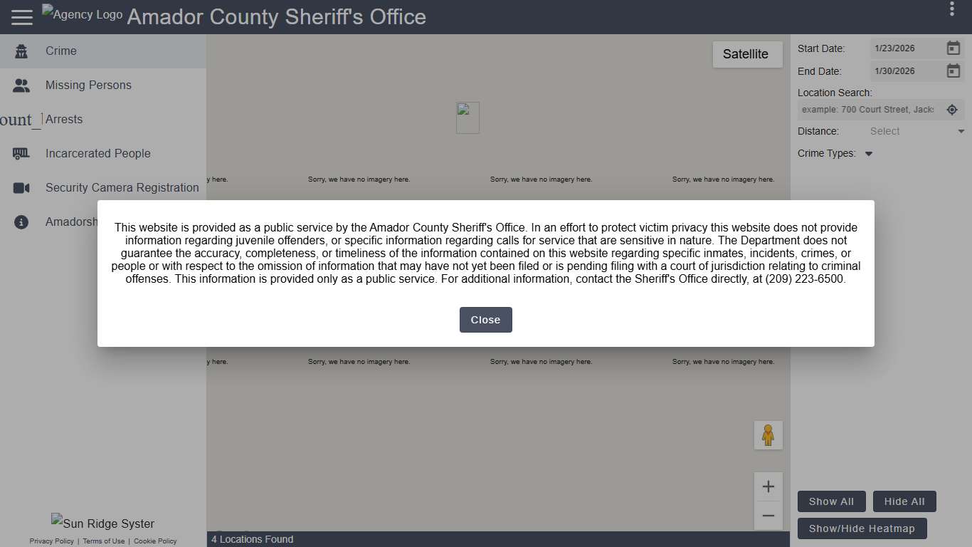 Amador County Sheriff's Office - Crime